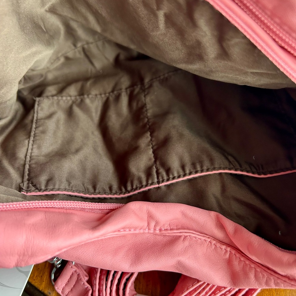Pink Satchel Shoulder Faux Leather Bag - Picture 5 of 8